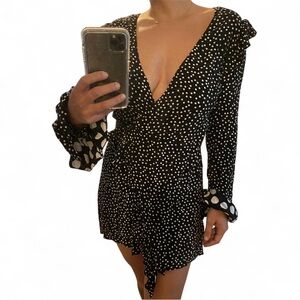 Zara trf romper dress polka dot